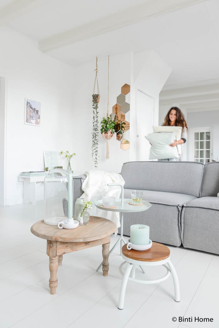 Verwonderend Stylingtip : De woonkamer inrichten met de kleur mint • Binti Home QJ-88