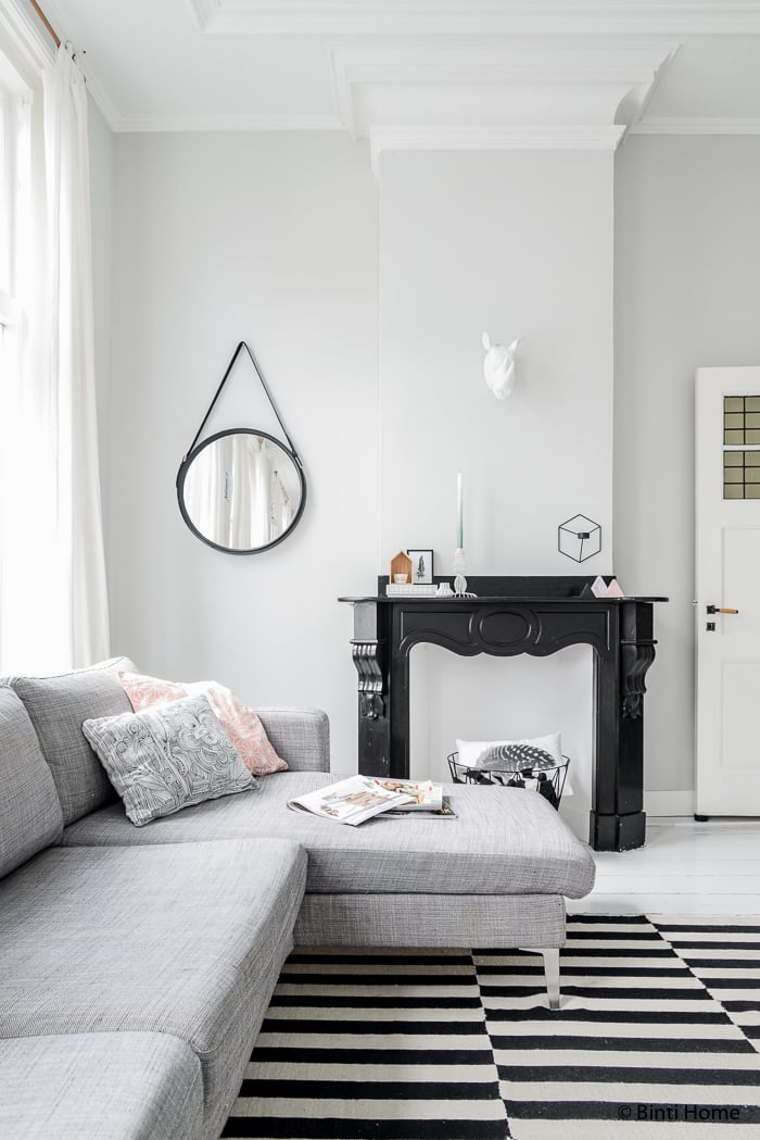 Hedendaags Woonkamer inspiratie met zwart wit en pastel • Binti Home Blog RB-58