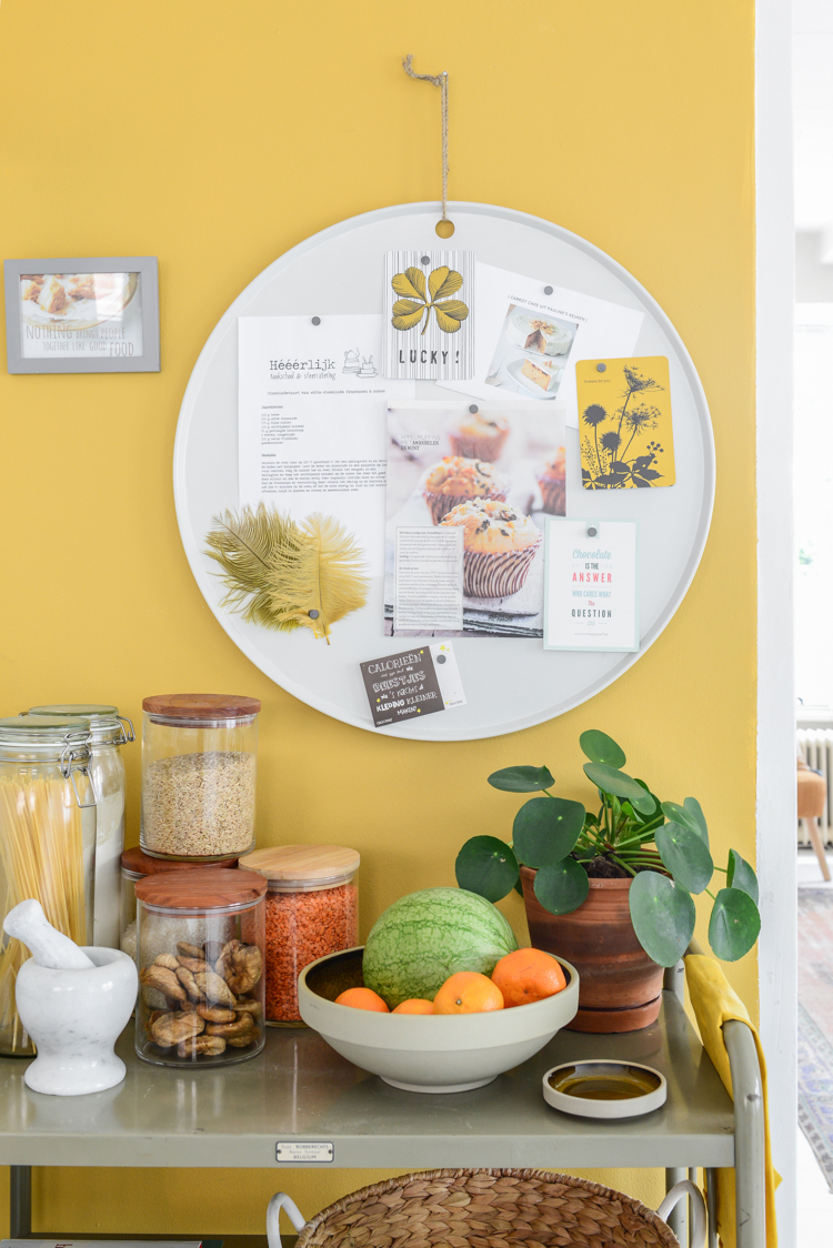 Muur decoratie ideeën voor de gele achterwand in de keuken Muur decoratie ideeën voor de gele achterwand in de keuken