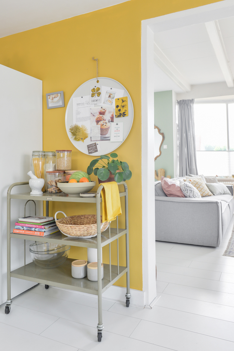 Muur Decoratie Ideeen Voor De Gele Achterwand In De Keuken